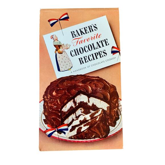 Baker's Favorite Chocolate Recipes A Handbook of Chocolate General Foods 1950 - Picture 1 of 13